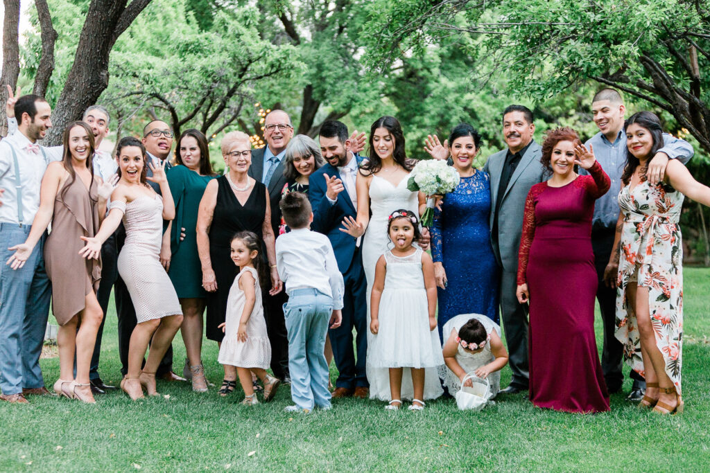 Las Vegas Summer Wedding- The Grove- outdoor wedding- family portraits