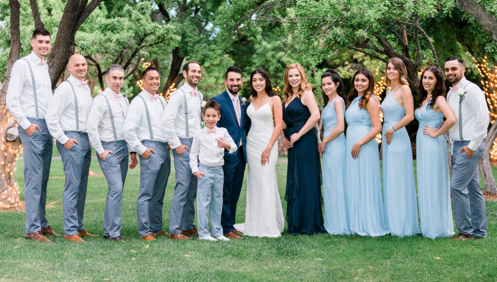 Las Vegas Wedding- The Grove- outdoor wedding- family portraits- bridal party