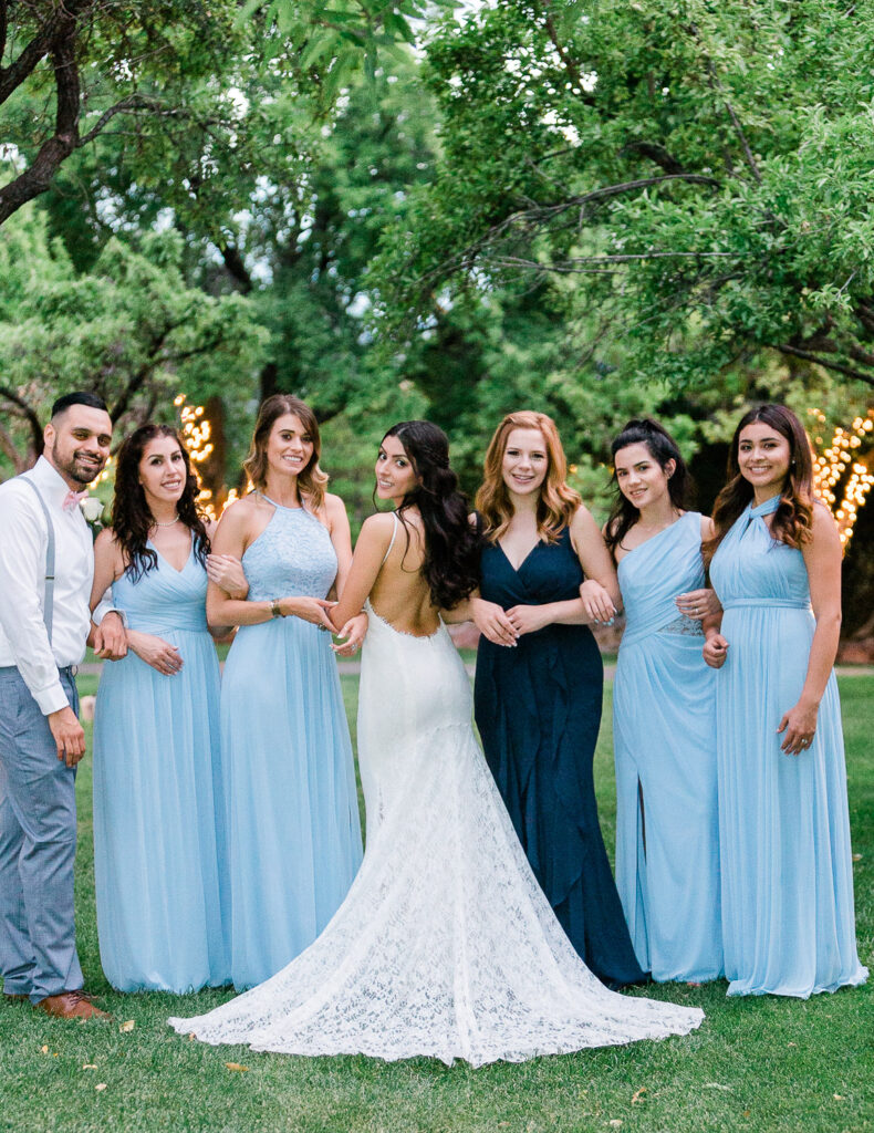 Las Vegas Summer Wedding- The Grove- outdoor wedding- family portraits- bridal party