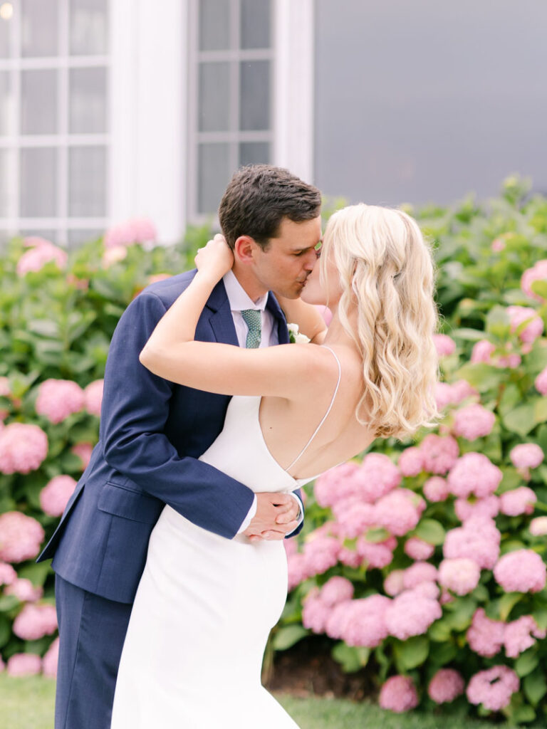 Bride and Groom Kissing- Maryland Wedding- Eastern Shore Wedding