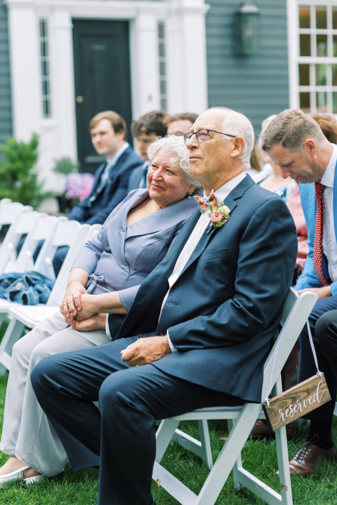 Parents during ceremony