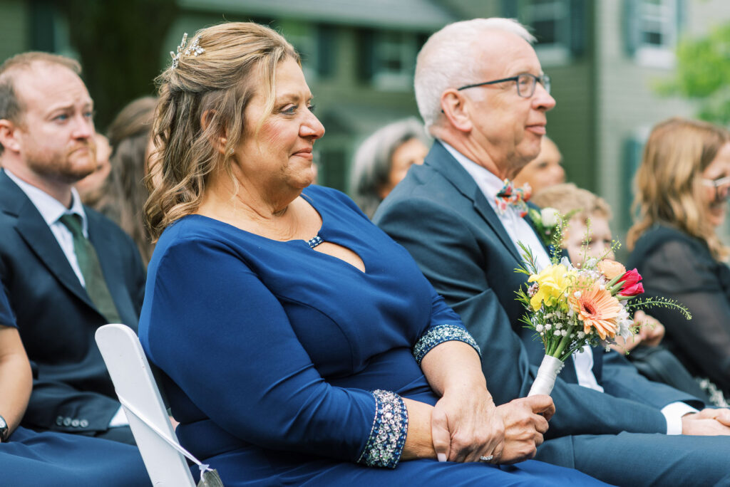 Parents during ceremony