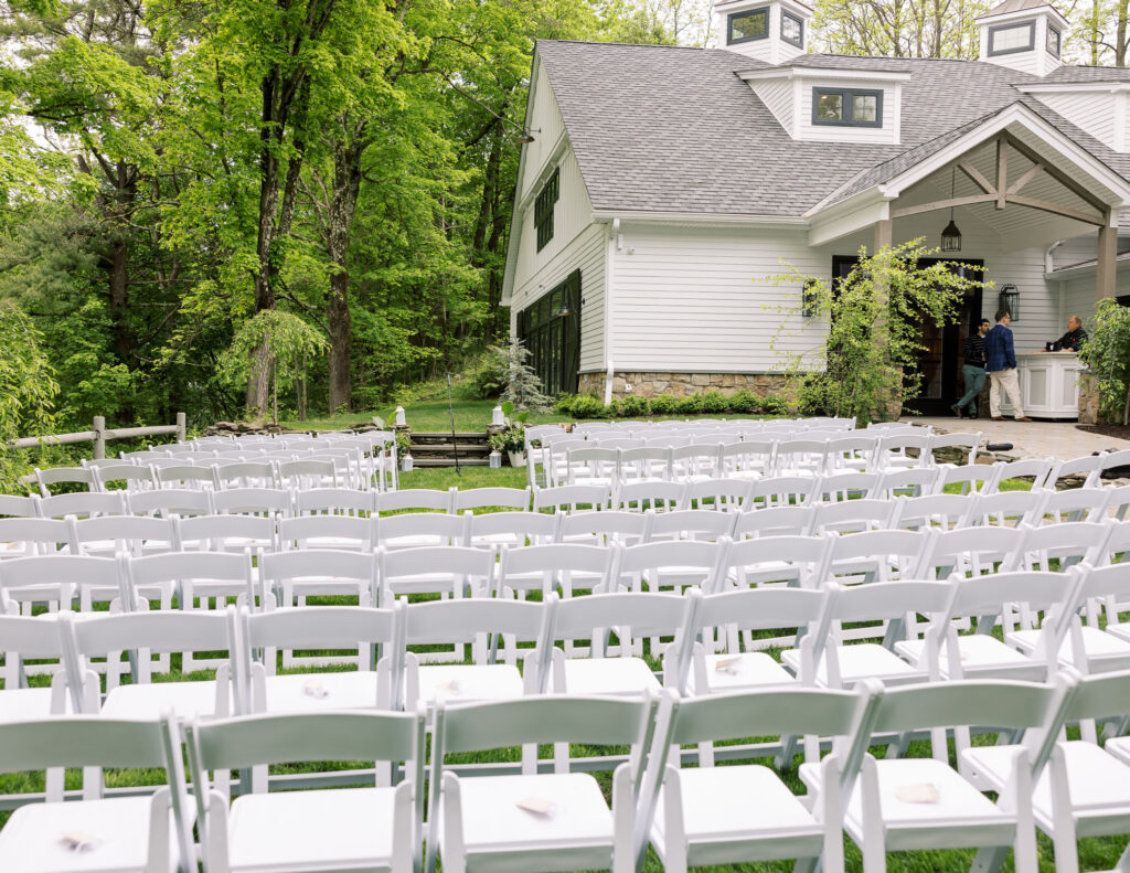 Ceremony location for The Inn at Millrace Pond