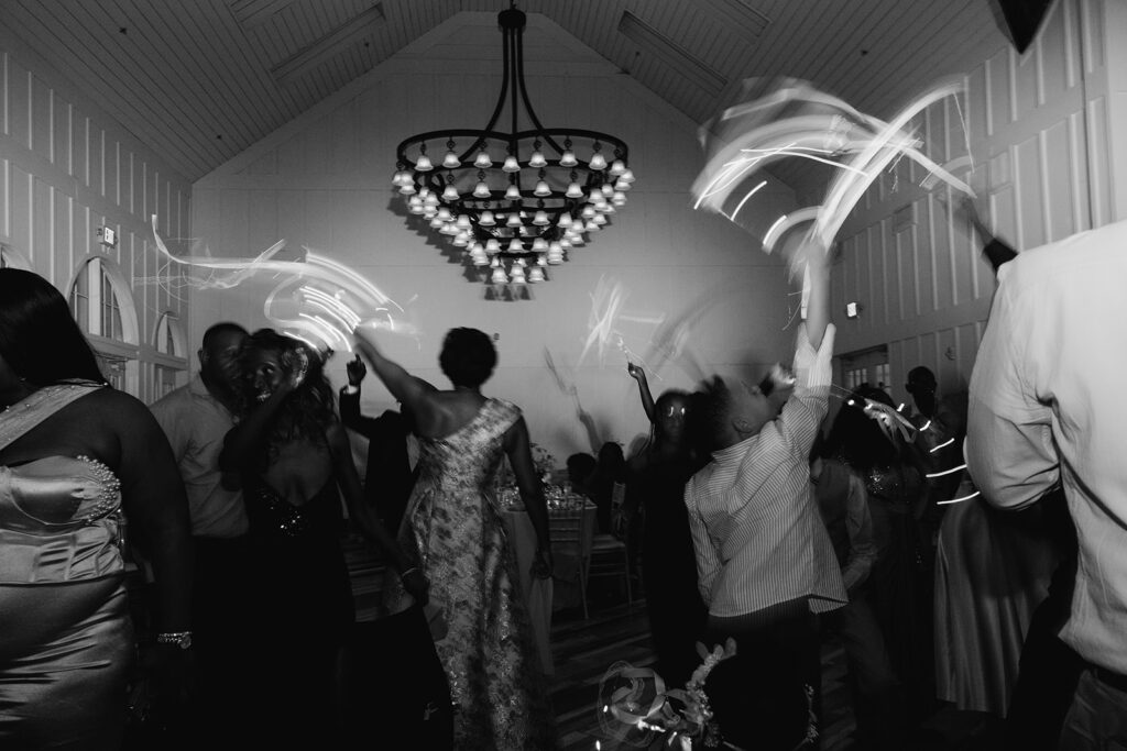 LED ribbon on the dance floor