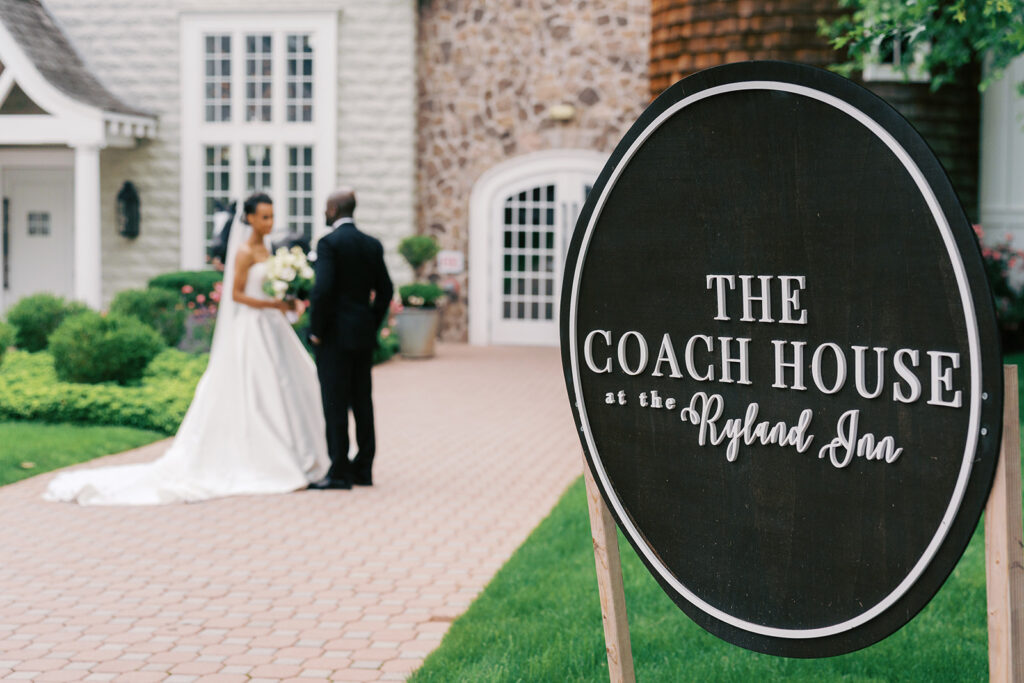 Wedding Portraits with couple at Ryland Inn, New Jersey with photos by Simone Jaramillo Photography