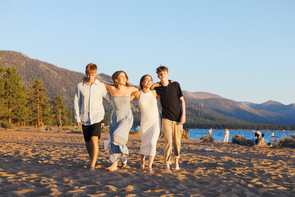 Family Portrait with mom at Lake Tahoe