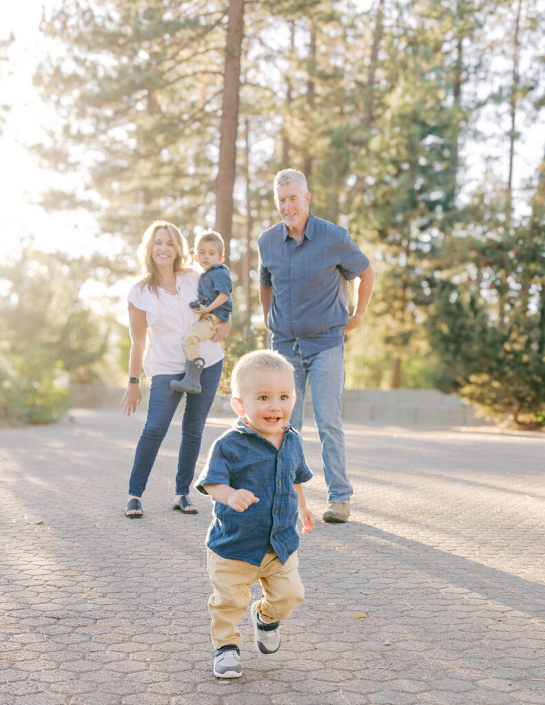 Family portraits in Lake Tahoe with the grandparents